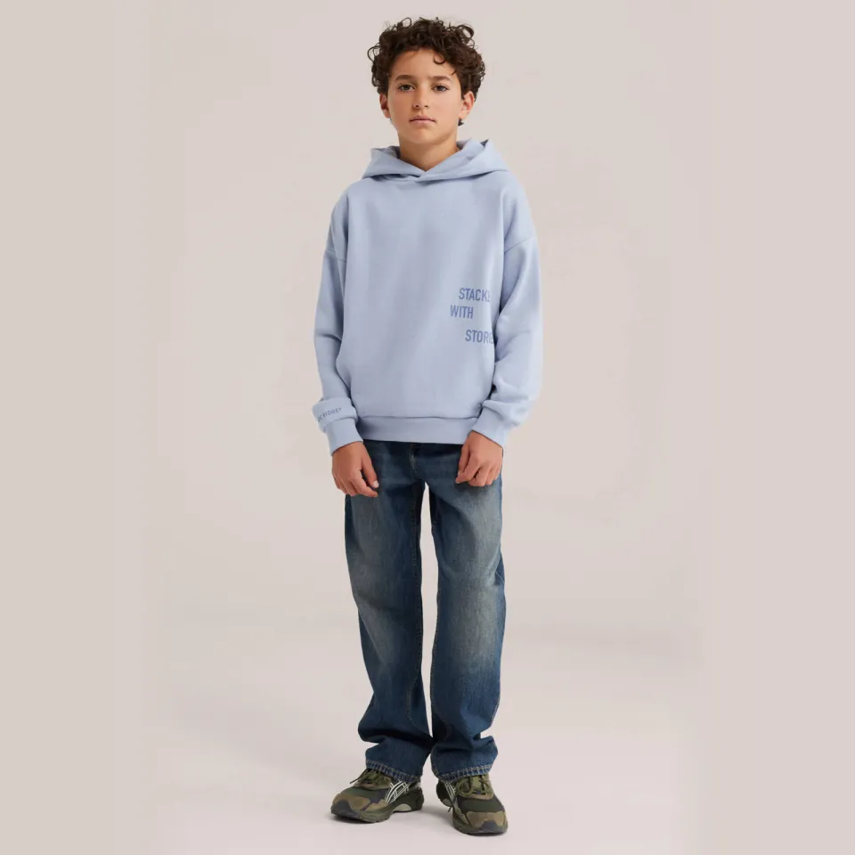 WE Fashion Blue Ridge sweater met backprint - lichtblauw, foto 4