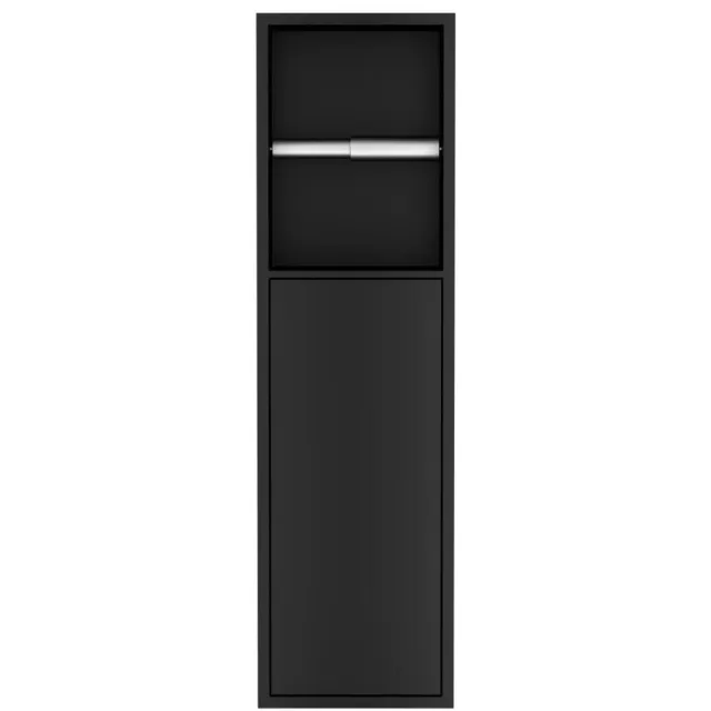 Best Design Zione inbouw toiletrolhouder mat zwart