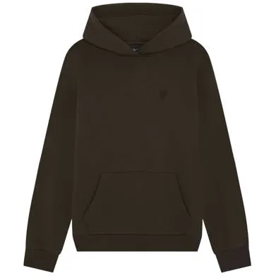 Lyle & Scott hoodie - groen Sweater Jongens Katoen Capuchon Effen Donkergroen