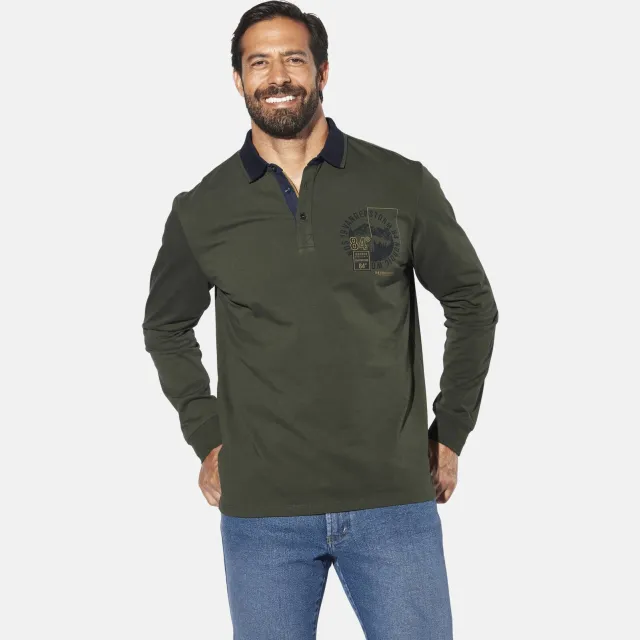 Jan Vanderstorm loose polo OLSLAND Plus groen