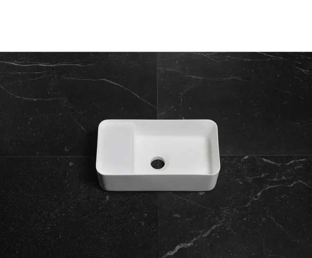 Luca Fontein Luca Sanitair 35x18,5x12 cm Solid Surface Mat Wit (zonder kraangat)