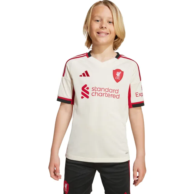 Adidas Liverpool Fc 25/26 Away Jersey Truien/Replica's Kinder - Wit - 140 CM - Mesh/Synthetisch White