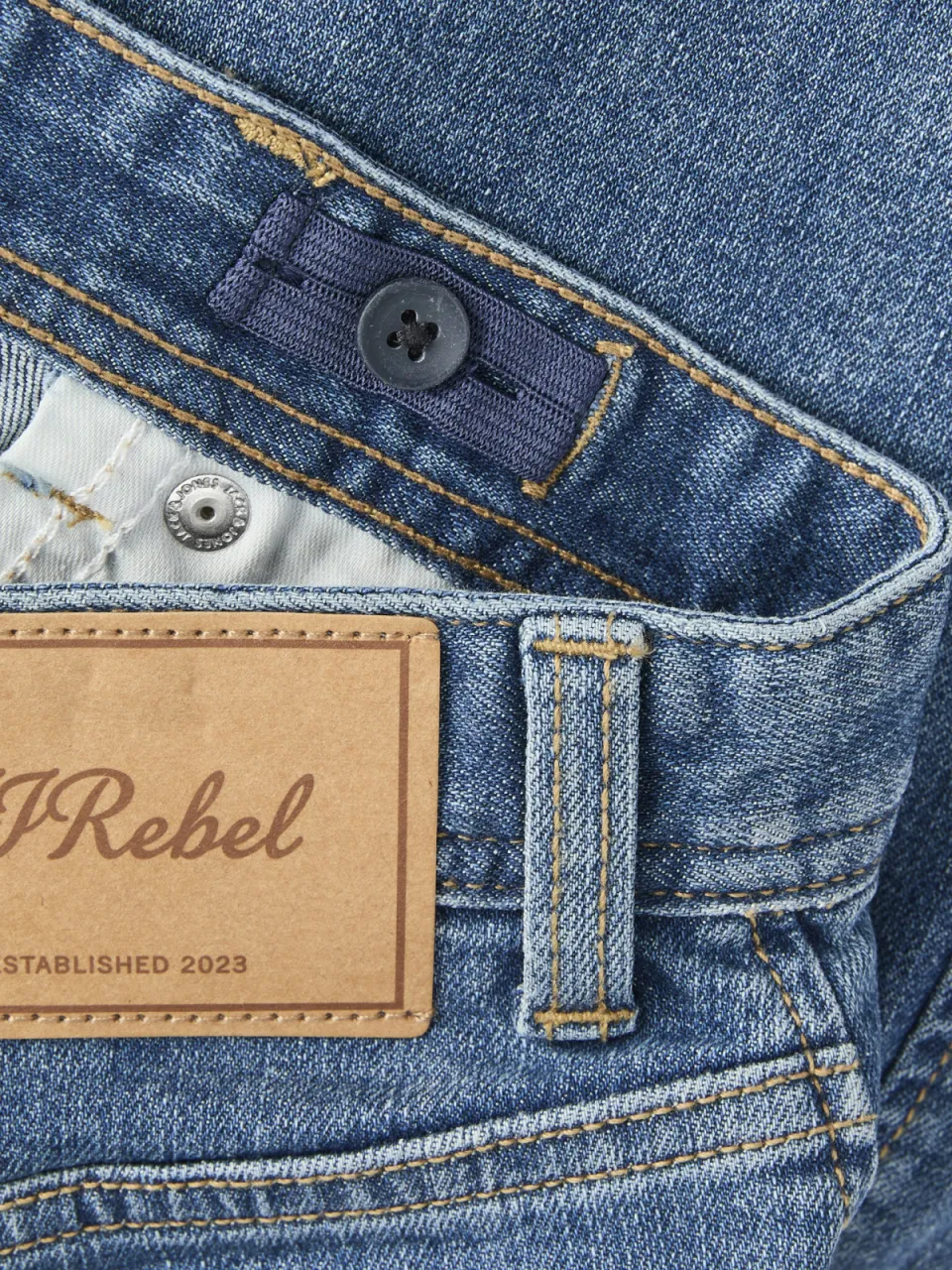 JJ Rebel Junior regular jeansshort medium blue denim, foto 7