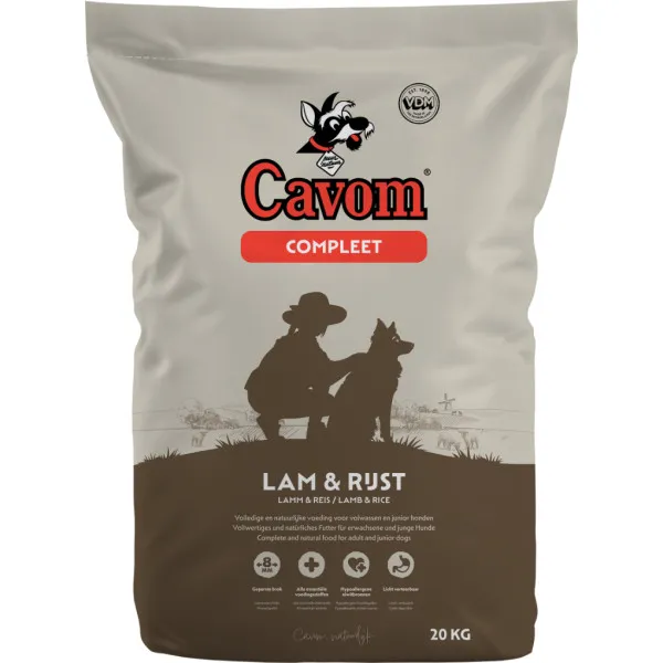 Cavom Compleet hondenvoer droog lam en rijst
