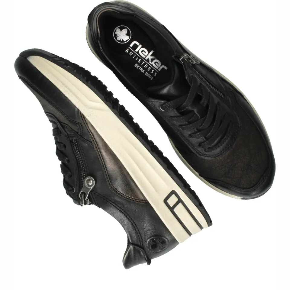 Rieker Sneakers Dames Zwart, foto 7