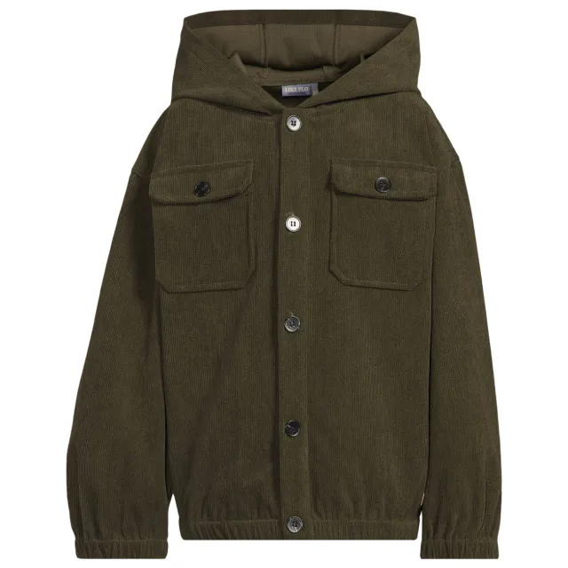 Like Flo corduroy overshirt - donkergroen