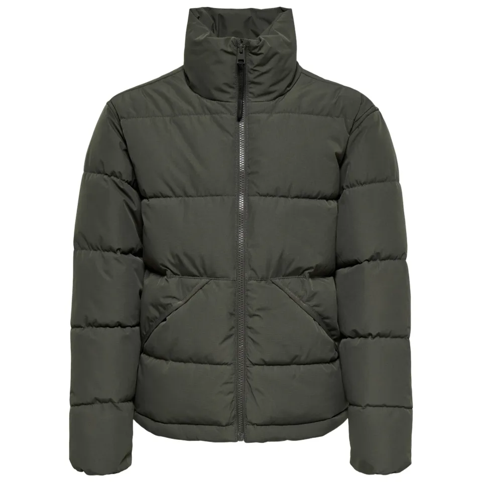 Only & Sons Life puffer winterjas junior donkergroen, foto 2