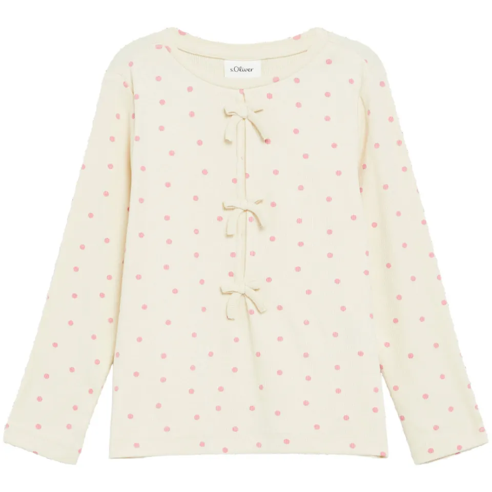 S.Oliver longsleeve met stippen ecru, foto 2