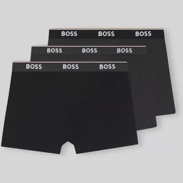 Boss Power boxershorts 3-pack middengrijs, foto 2