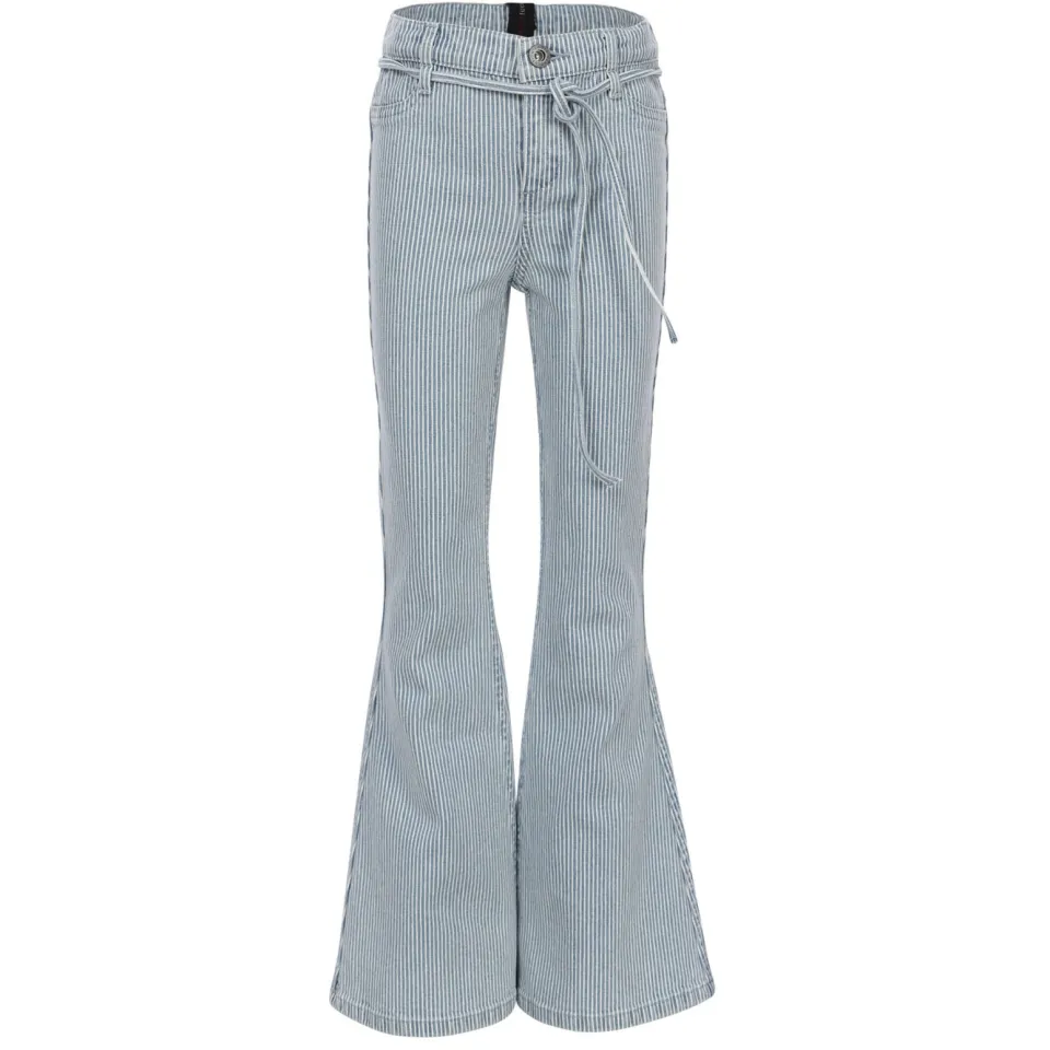 LOOXS 10sixteen gestreepte flared jeans light blue denim, foto 2