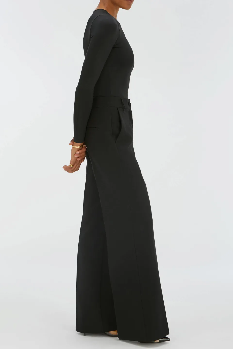 Josh-V Kate wide leg high waist broek zwart, foto 6