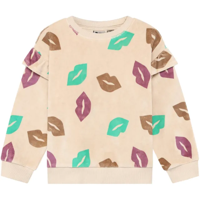 Daily7 rechtvallende sweater - beige Beige/bruin/roze