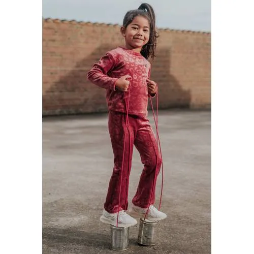 Koko Noko fluwelen rechtvallende longsleeve rood, foto 4