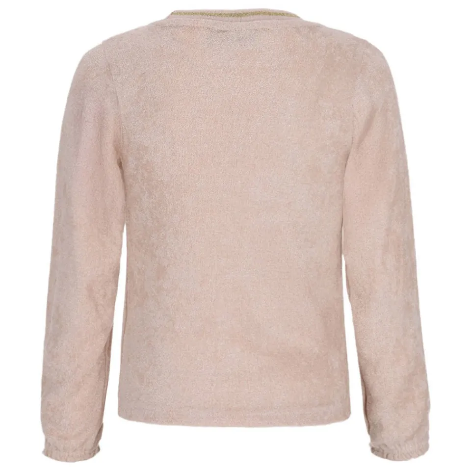 Like Flo getailleerde longsleeve met ruches crème, foto 3
