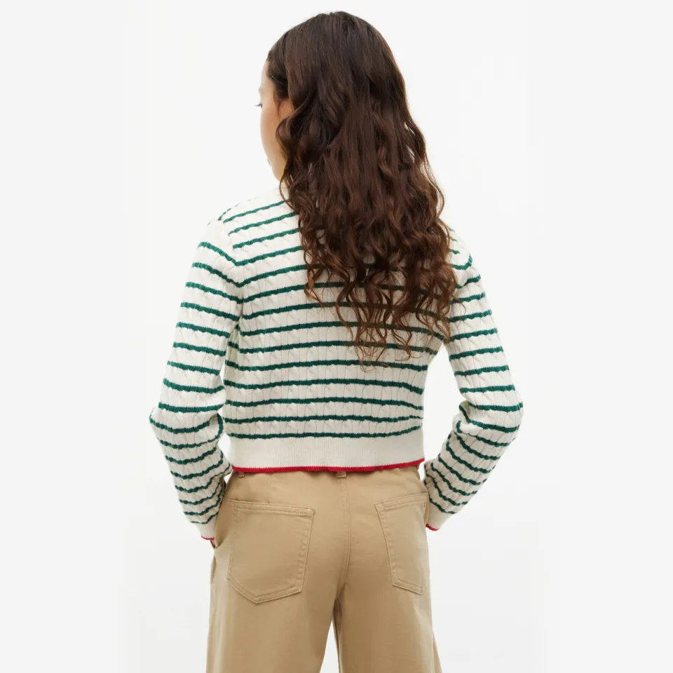 Tommy Hilfiger gebreide gestreepte trui - groen, foto 5