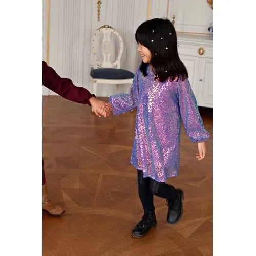 Jubel korte jurk met glitters lila, foto 4