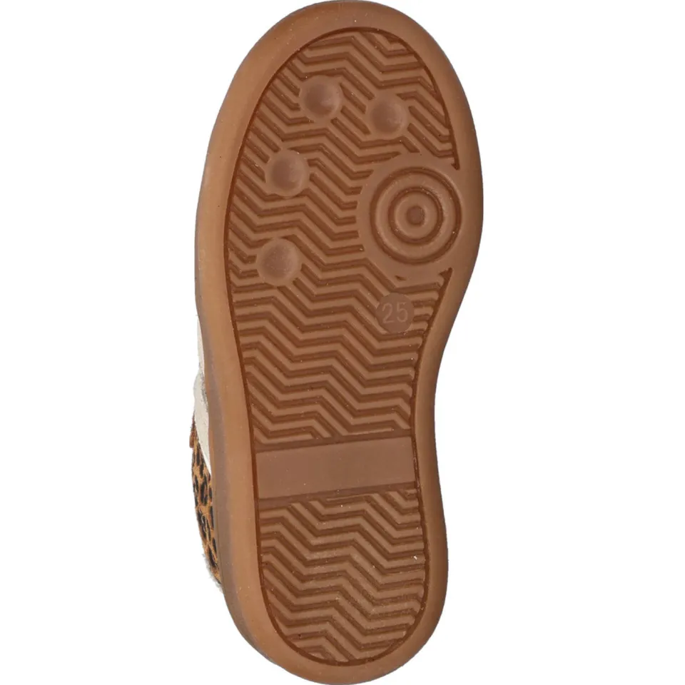 Nelson Kids suède sneakers met panterprint cognac, foto 7