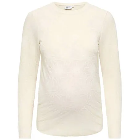 Only zwangerschaps longsleeve ecru, foto 3