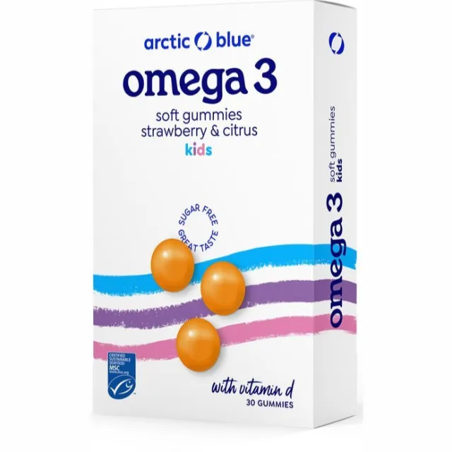 Arctic Blue Omega 3 Soft Gummies Kids - Strawberry Citrus