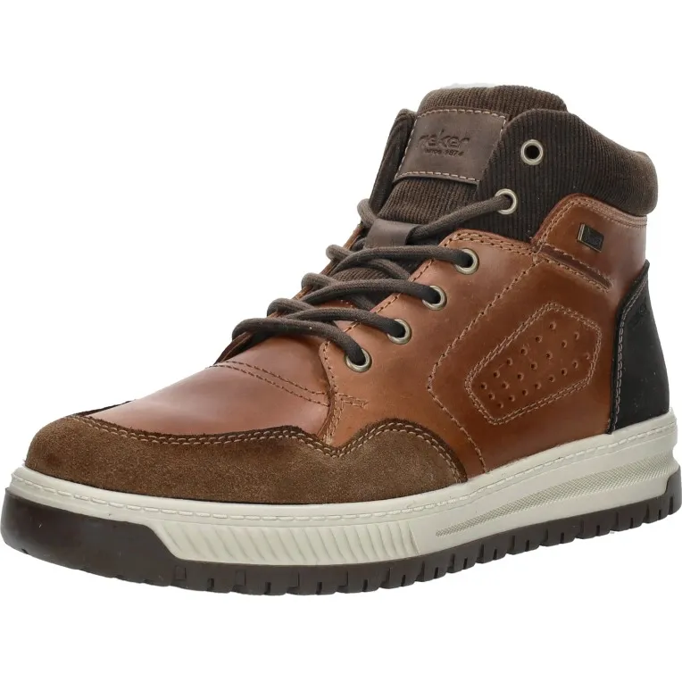 Rieker hoge veterschoen cognac, foto 4