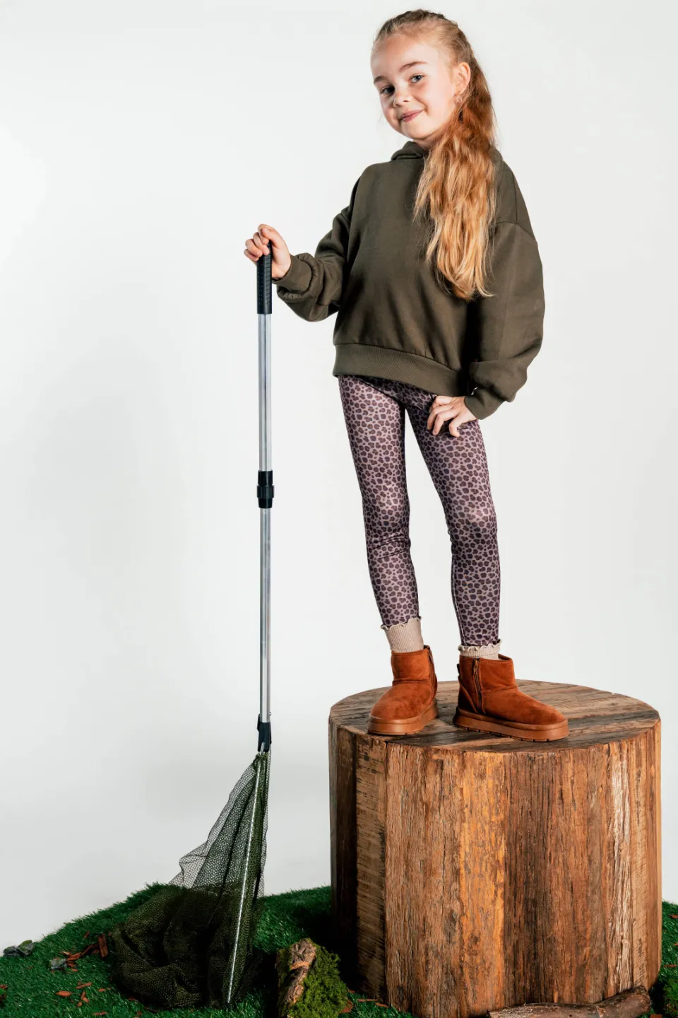 QPI legging panterprint lichtbruin