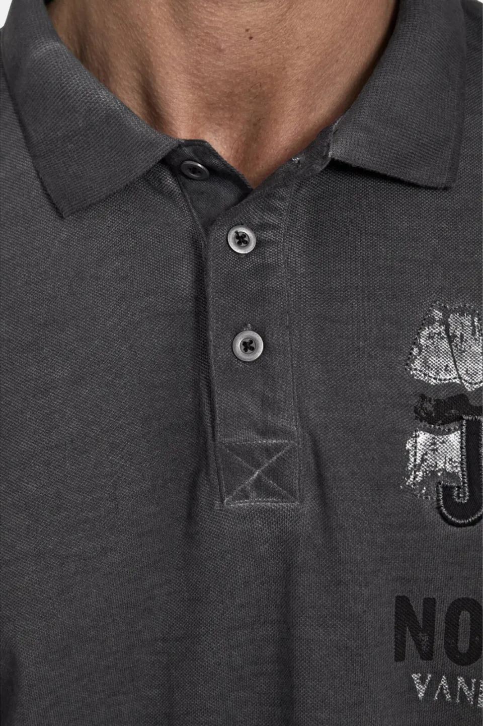 Jan Vanderstorm +FIT Collectie regular fit polo ALSING Plus donkergrijs, foto 6