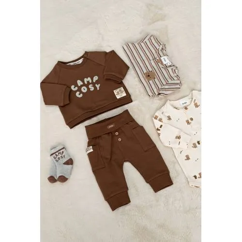 Feetje sweater Tiny Timber Tales - bruin, foto 2