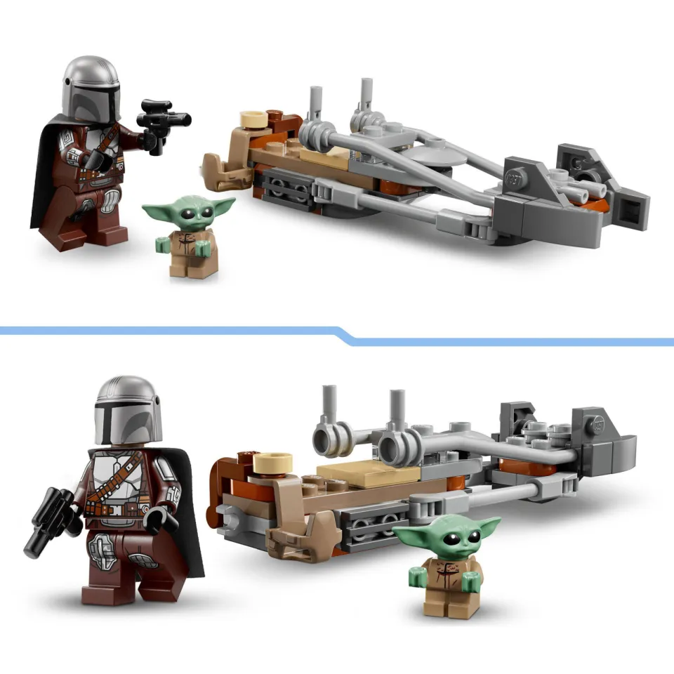 Lego Star Wars De Mandalorian en Grogu's Speederbike Set 75436, foto 5
