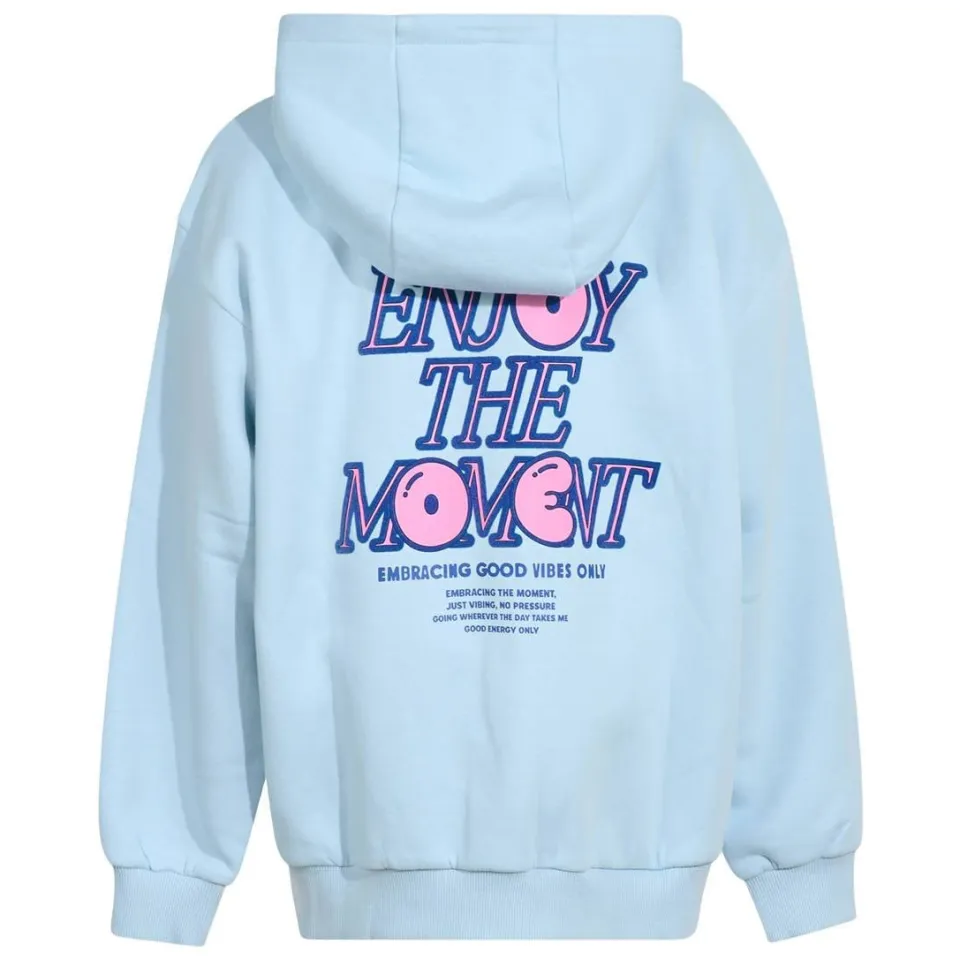 Shoeby regular fit hoodie met backprint - lichtblauw, foto 4