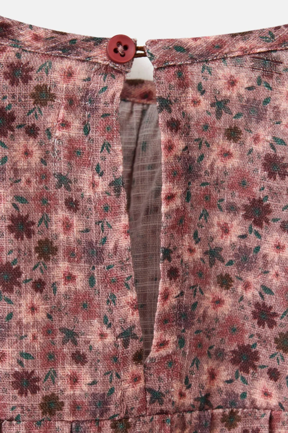 Mango Kids gebloemde midi jurk met smockwerk roze, foto 5