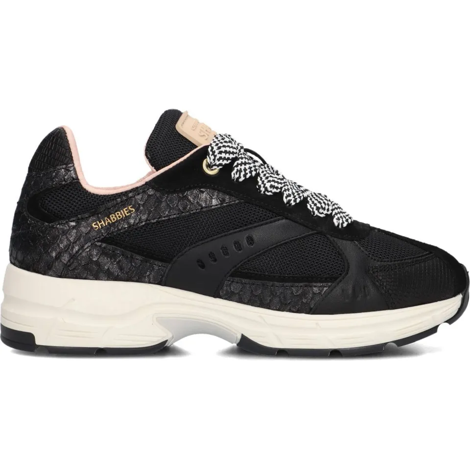 Shabbies Amsterdam Celia Race sneaker zwart Black