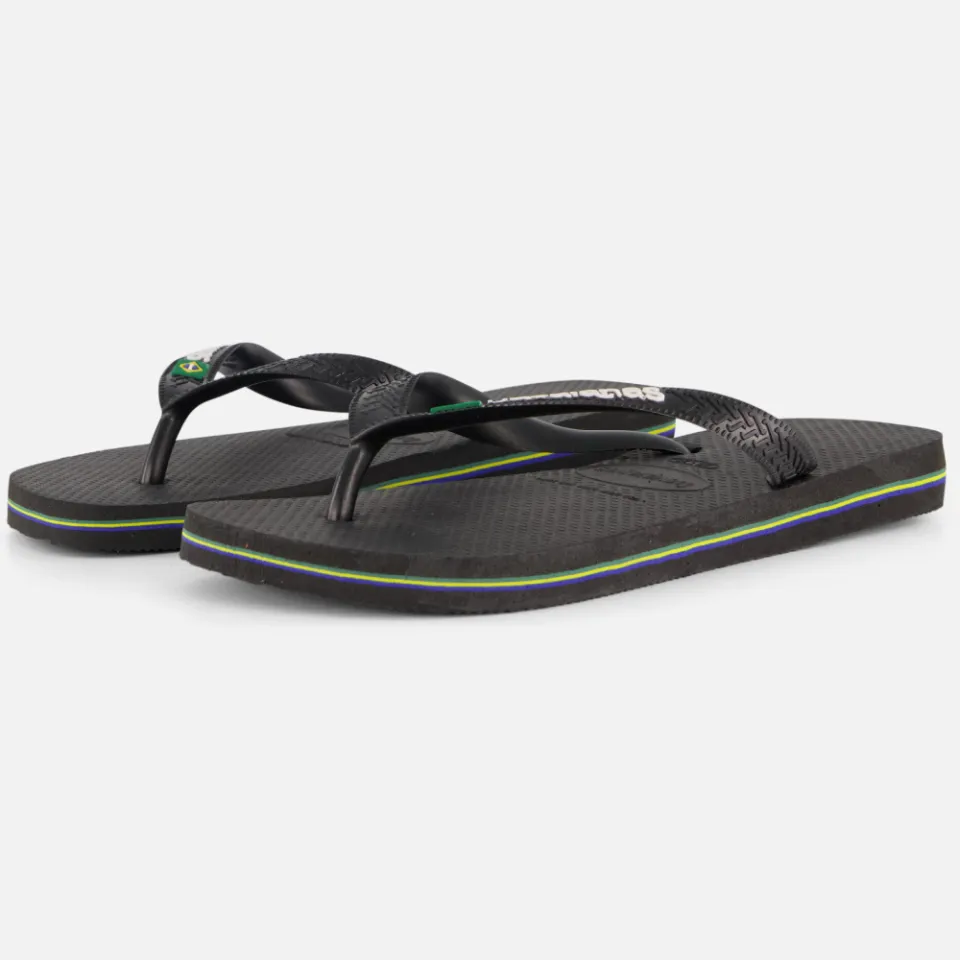 Havaianas Havaianas Brasil Slippers zwart Rubber