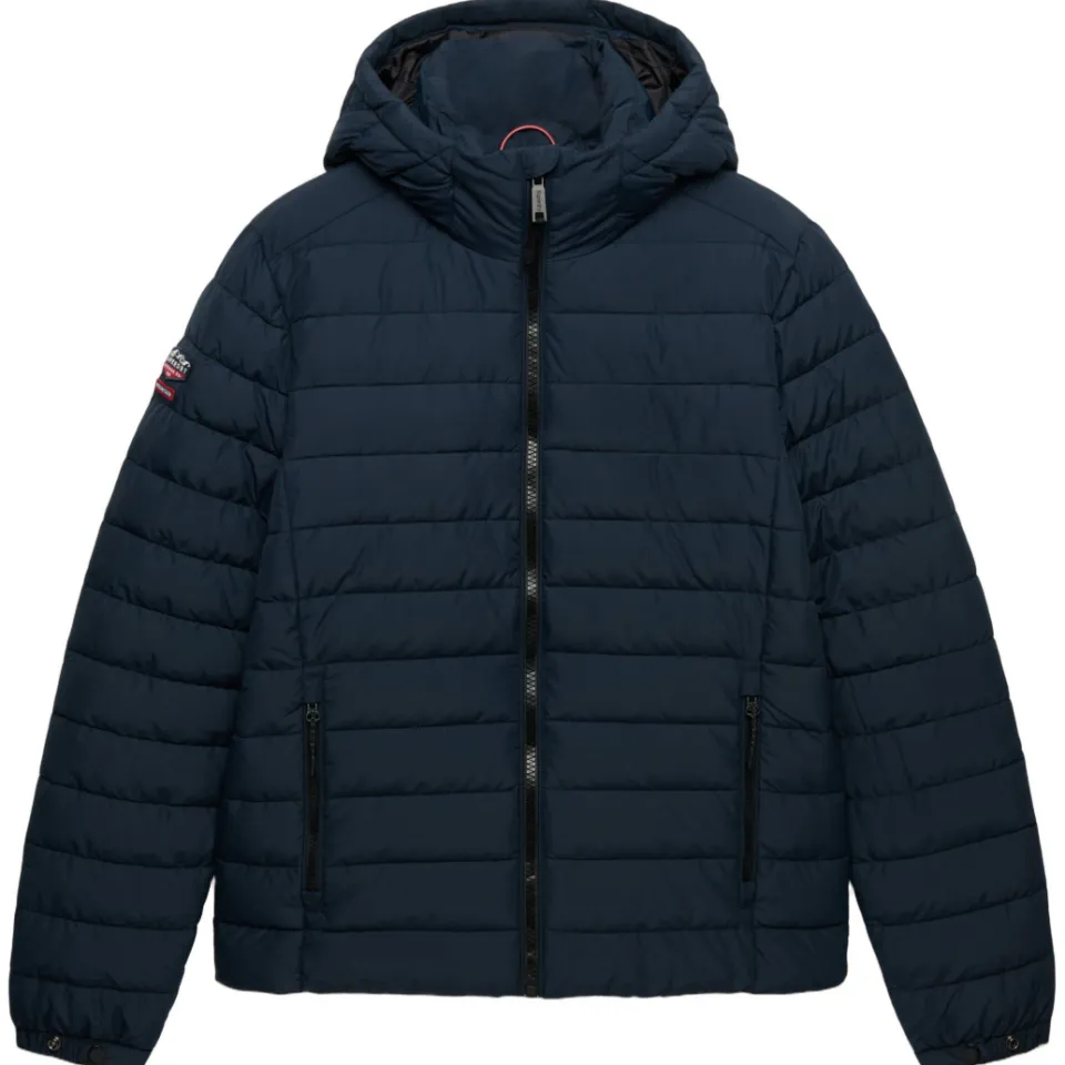 Superdry Hooded Fuji Midweight Padded jas donkerblauw navy blazer, foto 2