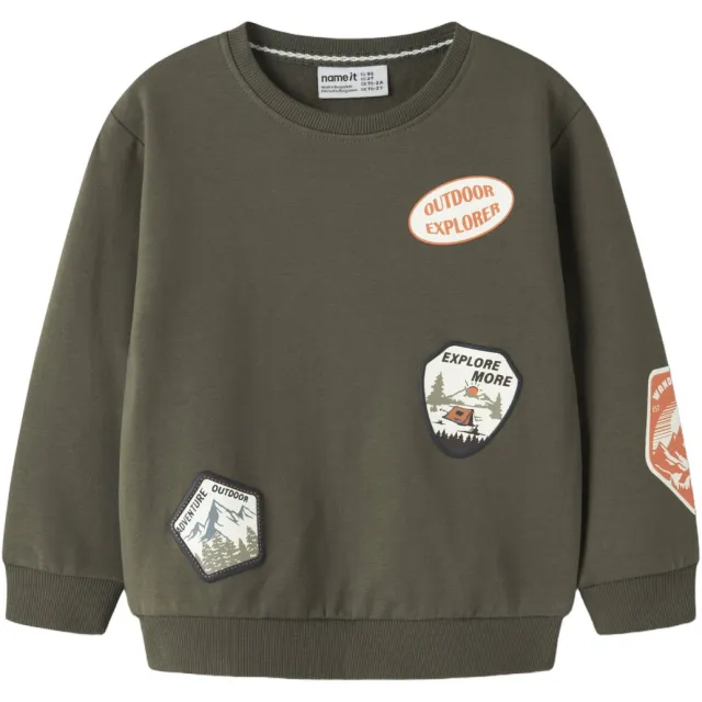 NAME IT Mole sweater olijfgroen Donkergroen