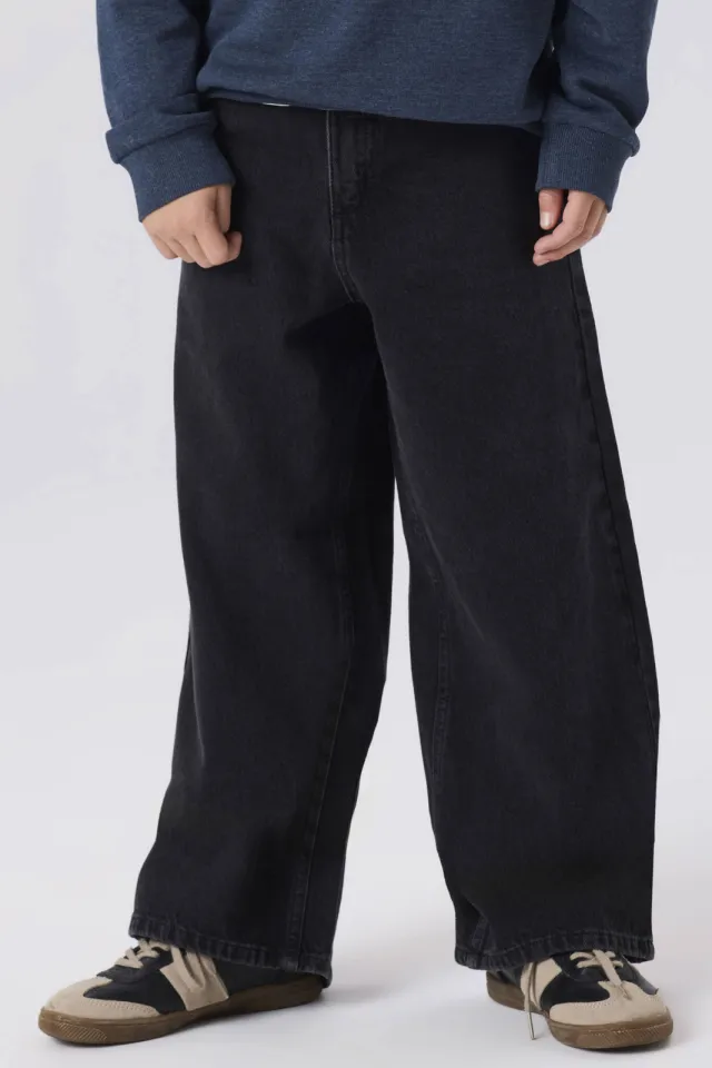 NAME IT KIDS straight leg jeans - zwart Black denim