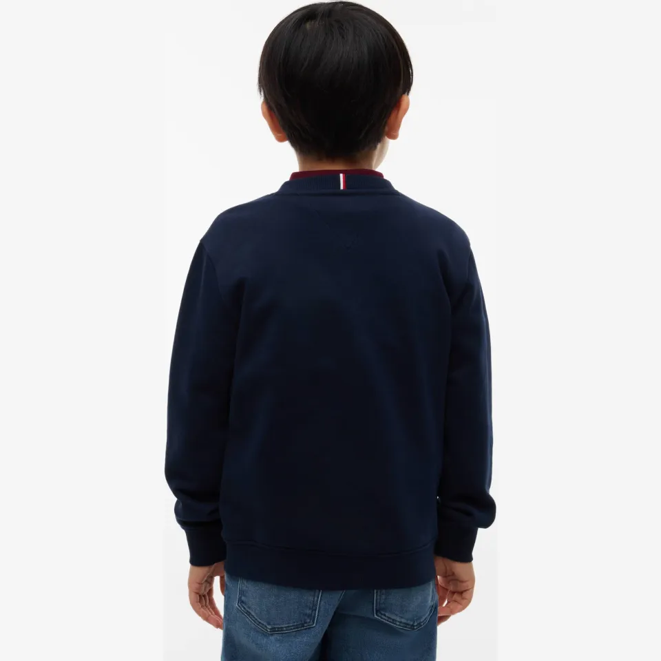 Tommy Hilfiger sweater met logo - donkerblauw, foto 3