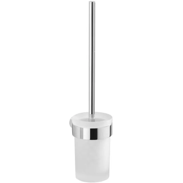 Sapho Toiletborstelhouder Sapho Pirenei Hangend 8.5x37.9 cm Chroom / Satijnglas