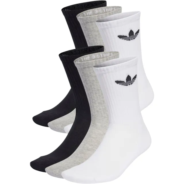 Adidas Trefoil Cushion sokken zwart grijs wit Black