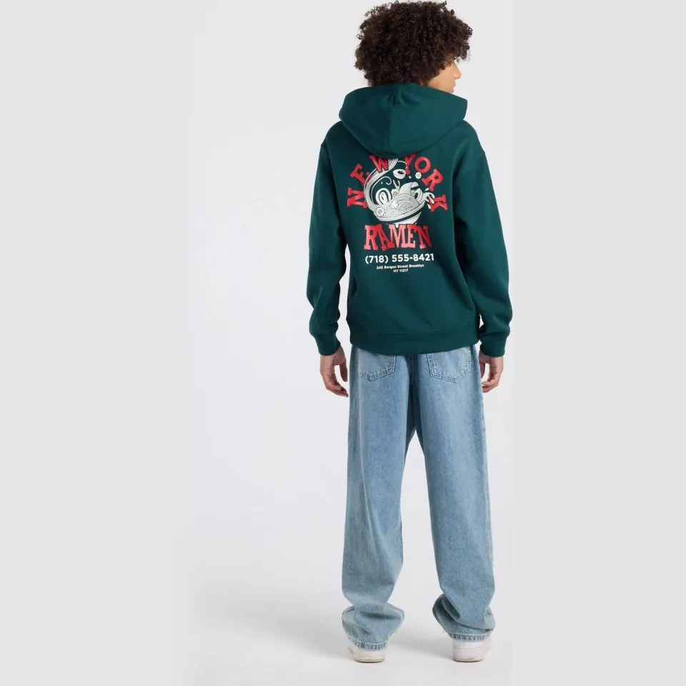 America Today hoodie met backprint - groen/rood, foto 6