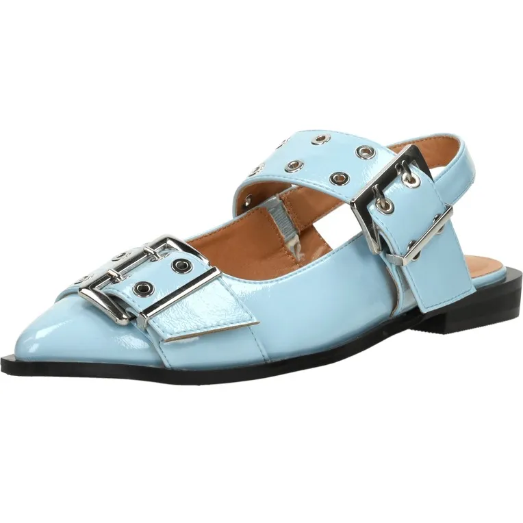 Shoecolate slingback ballerina lichtblauw licht blauw, foto 3