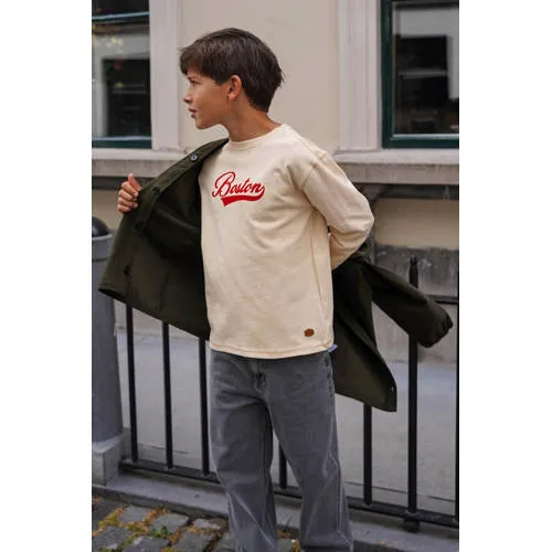Like Flo rechtvallende longsleeve met print crème, foto 4