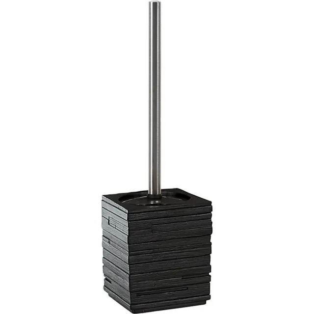 Toiletborstelhouder Sapho Quadrotto Vrijstaand 38x9.5 cm Polyresin Zwart