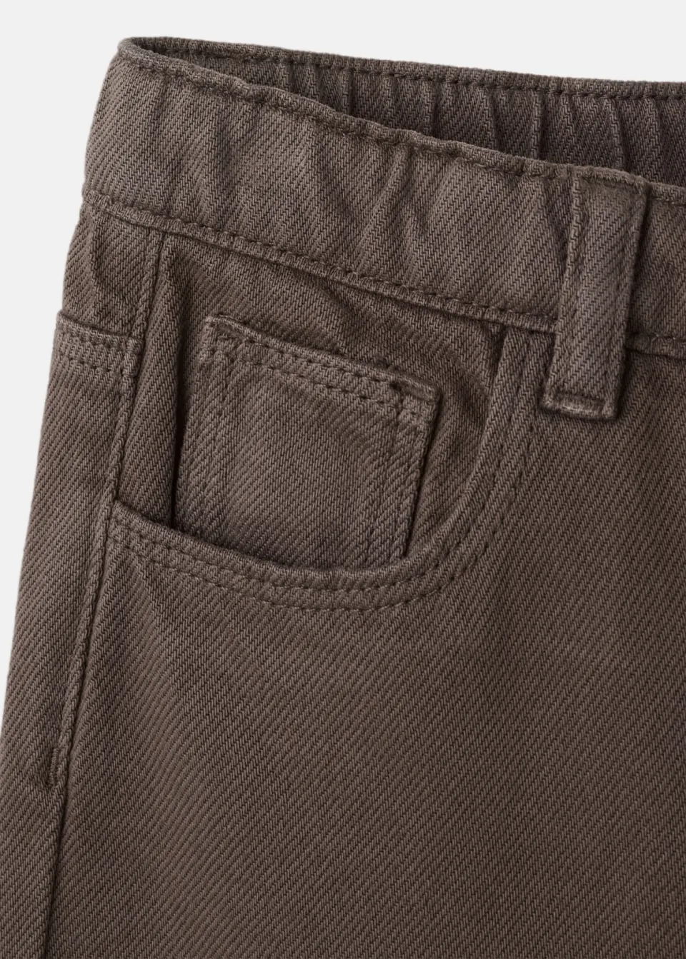 Mango Kids wide leg jeans - donkerbruin, foto 6
