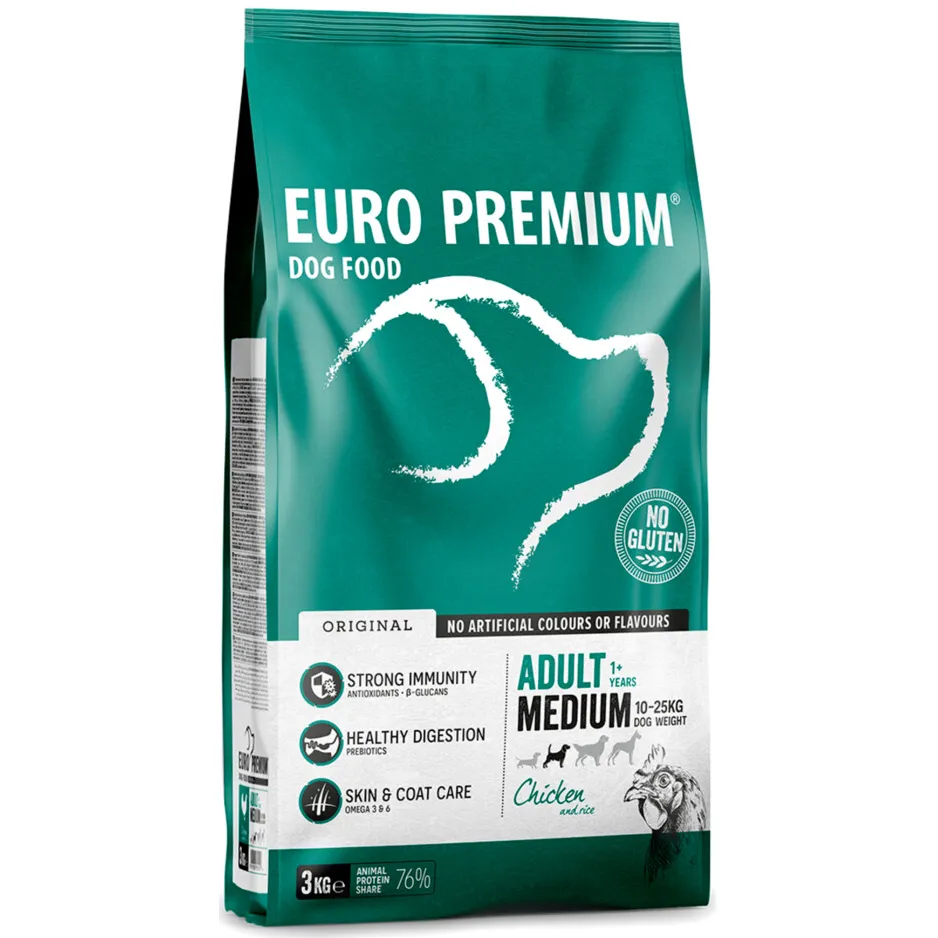 Euro Premium Euro-Premium Adult Medium Kip - Rijst 3 kg