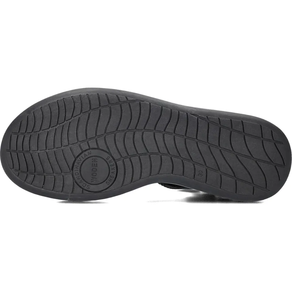Woden Sandalen Line Zwart, foto 5