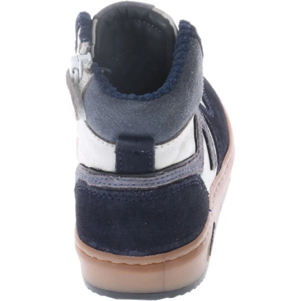 Pinocchio leren sneakers donkerblauw/wit, foto 3