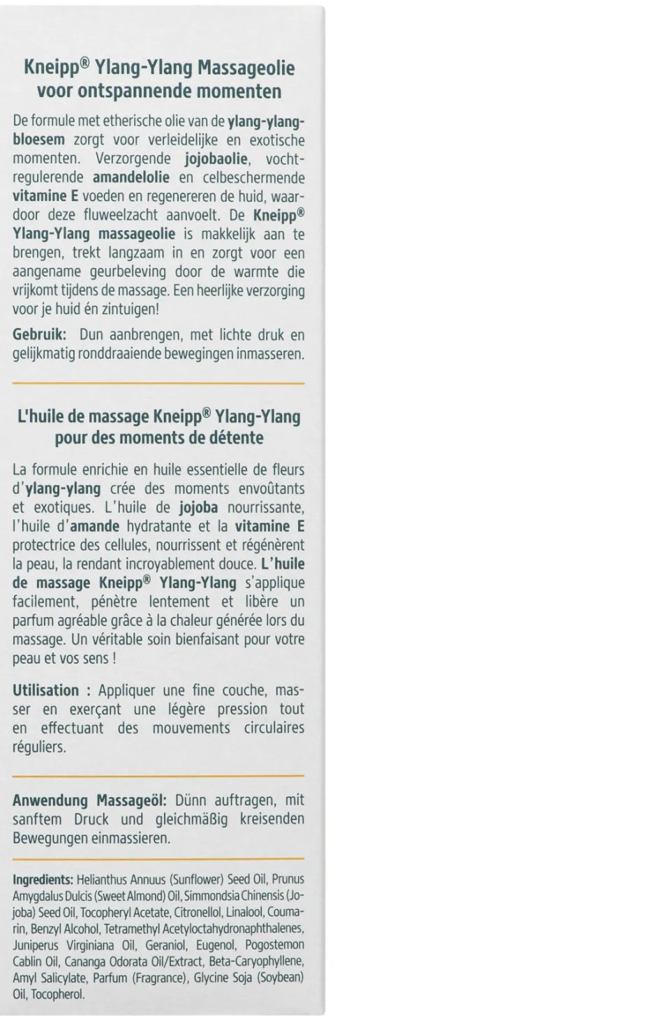 Kneipp ylang-ylang massageolie geel, foto 5