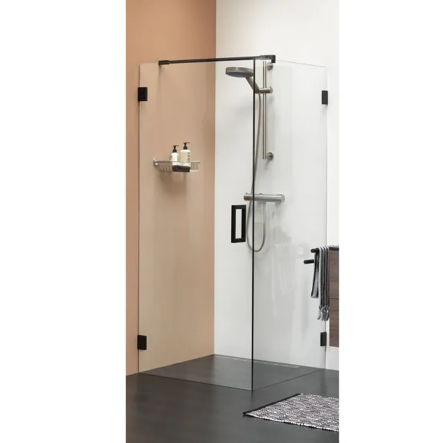 Sealskin I AM douchecabine 90x90 cm mat zwart helder glas