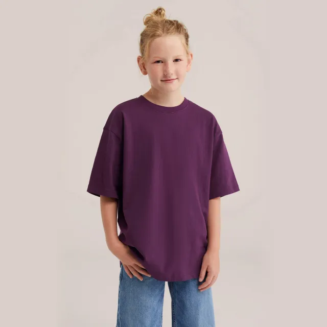 WE Fashion t-shirt met backprint aubergine, foto 4