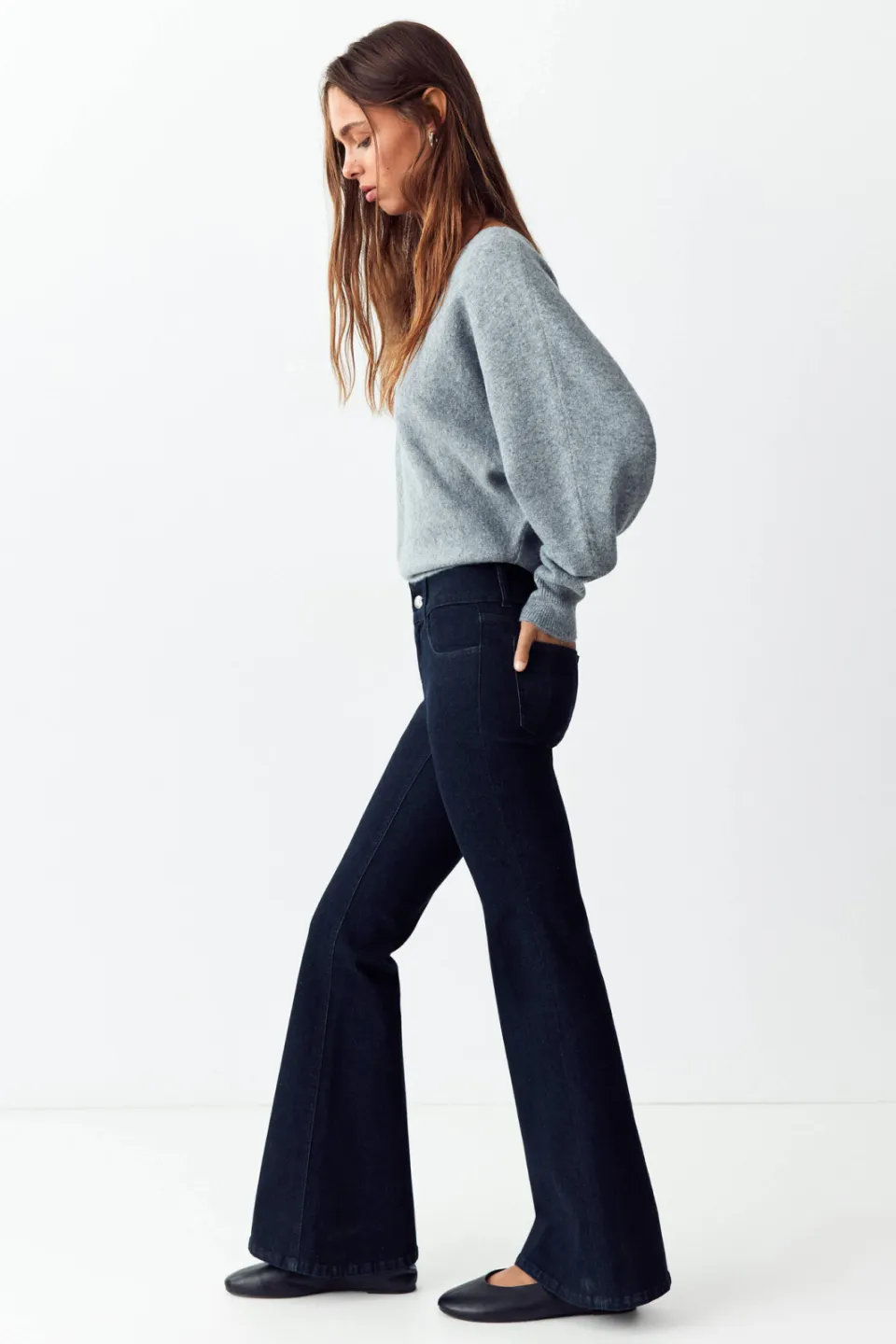 Mango TEEN flared jeans - donkerblauw, foto 5
